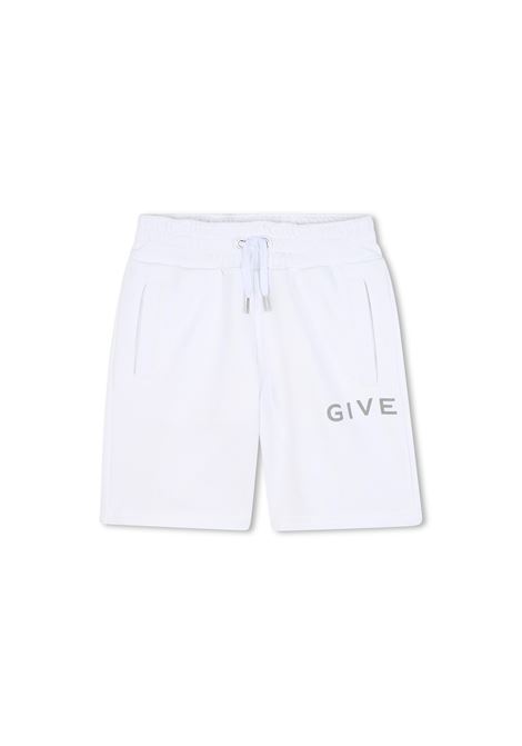 Bermuda Sportivi Bianchi Con Logo GIVENCHY KIDS | H3070910P